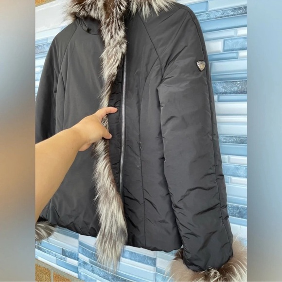 POST CARD FOX FUR TRIM JACKET SIZE 8 - Picture 6 of 16